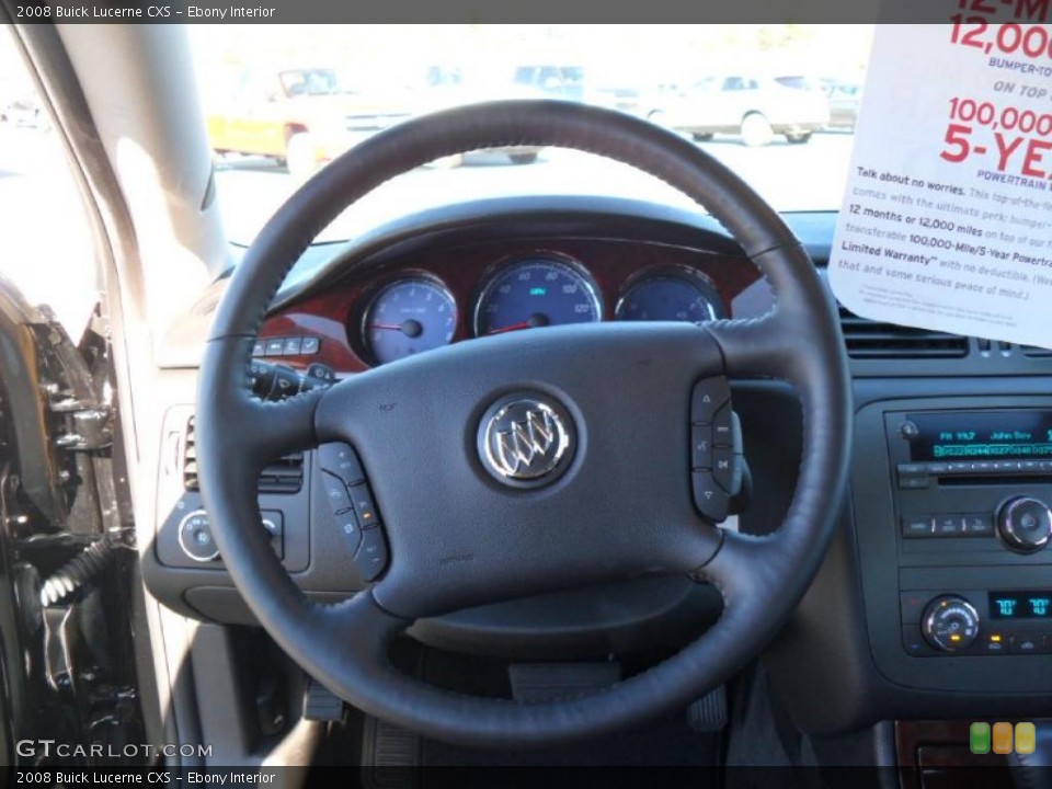 Ebony Interior Steering Wheel for the 2008 Buick Lucerne CXS #39537013