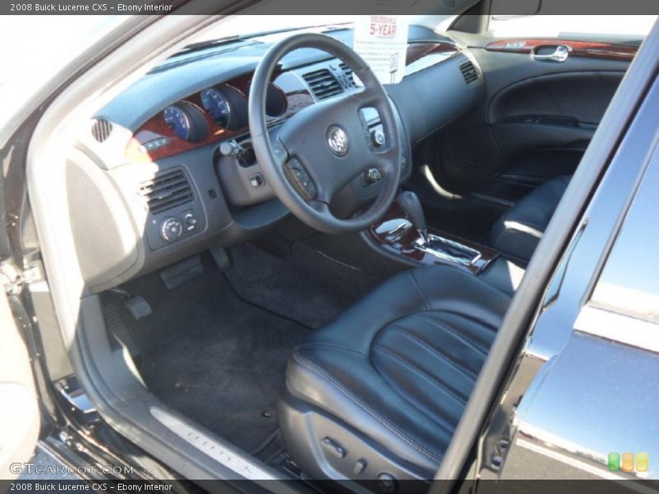 Ebony 2008 Buick Lucerne Interiors