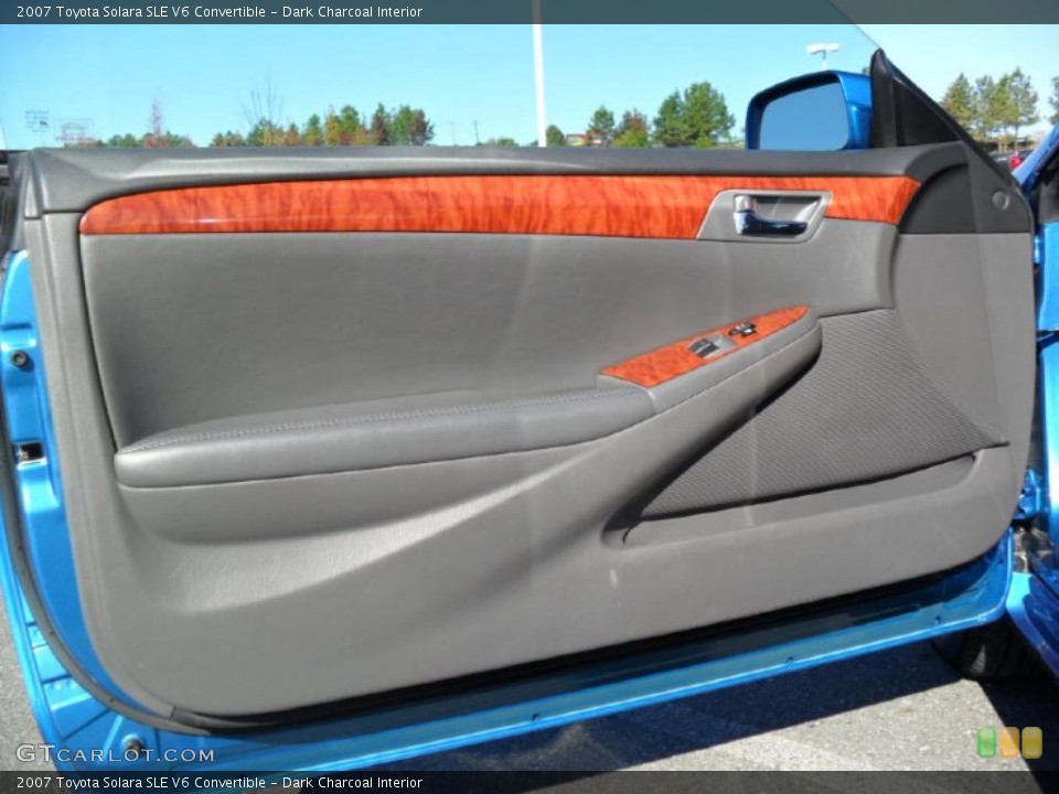 Dark Charcoal Interior Door Panel for the 2007 Toyota Solara SLE V6 Convertible #39537321