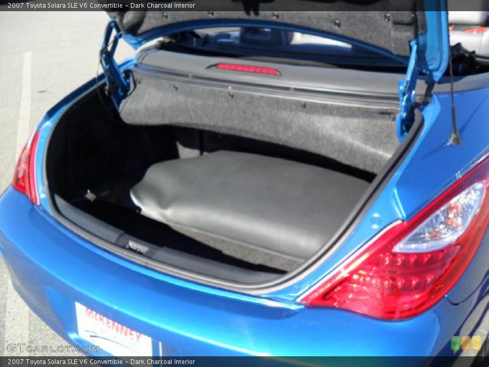 Dark Charcoal Interior Trunk for the 2007 Toyota Solara SLE V6 Convertible #39537561