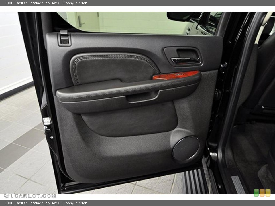 Ebony Interior Door Panel for the 2008 Cadillac Escalade ESV AWD #39537701