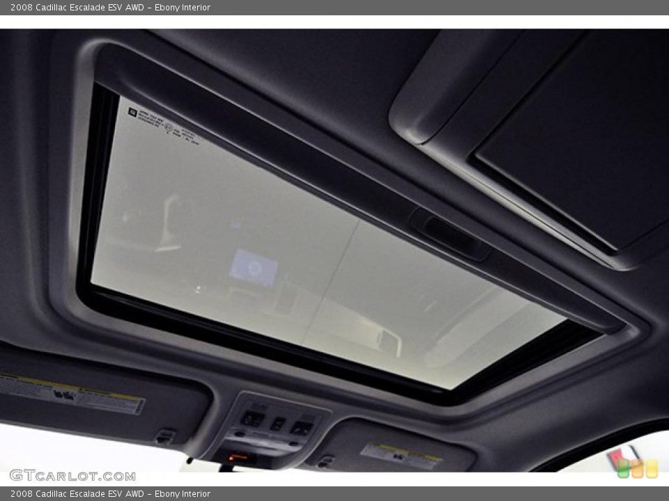 Ebony Interior Sunroof for the 2008 Cadillac Escalade ESV AWD #39538177