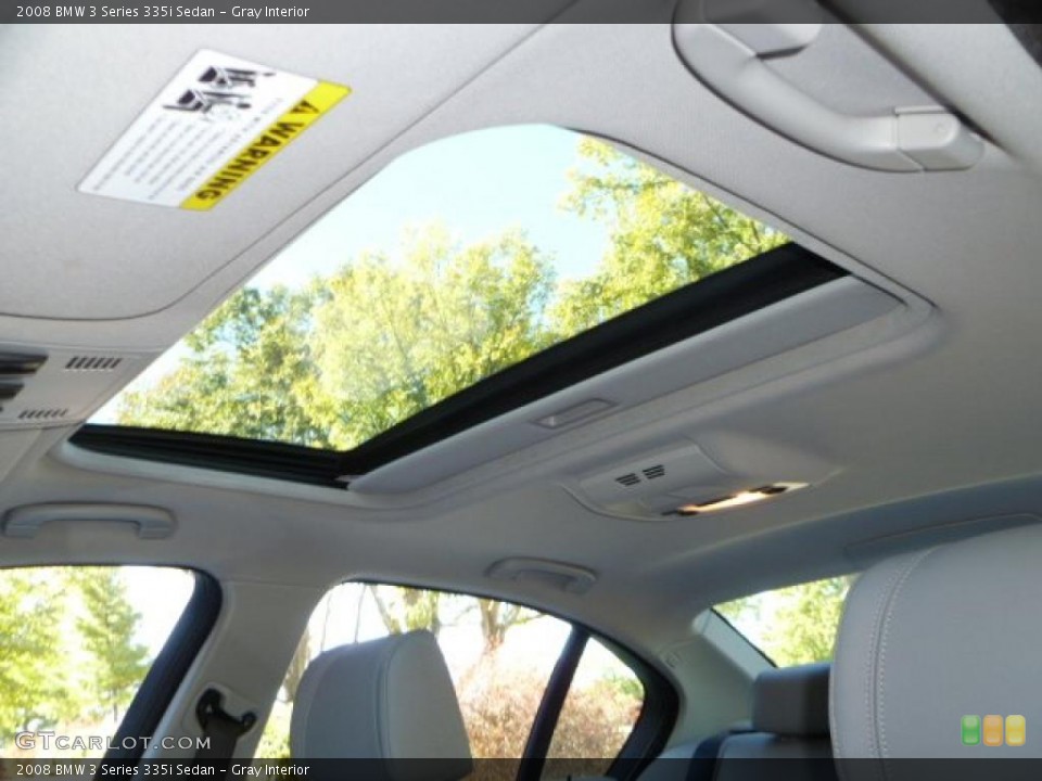 Gray Interior Sunroof for the 2008 BMW 3 Series 335i Sedan #39544042