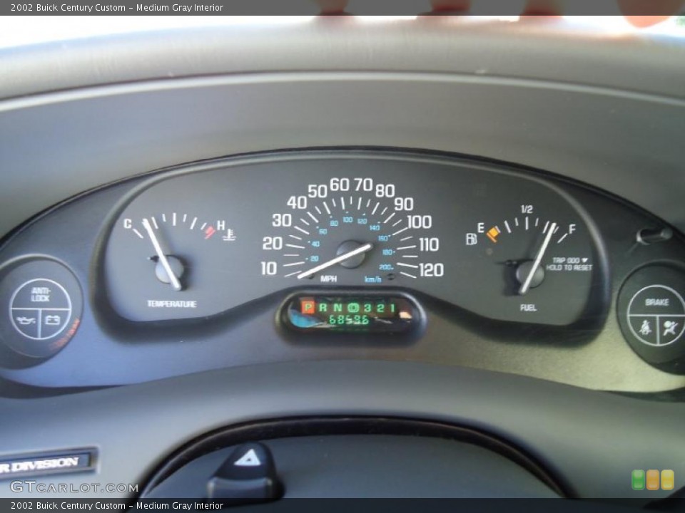 Medium Gray Interior Gauges for the 2002 Buick Century Custom #39548810