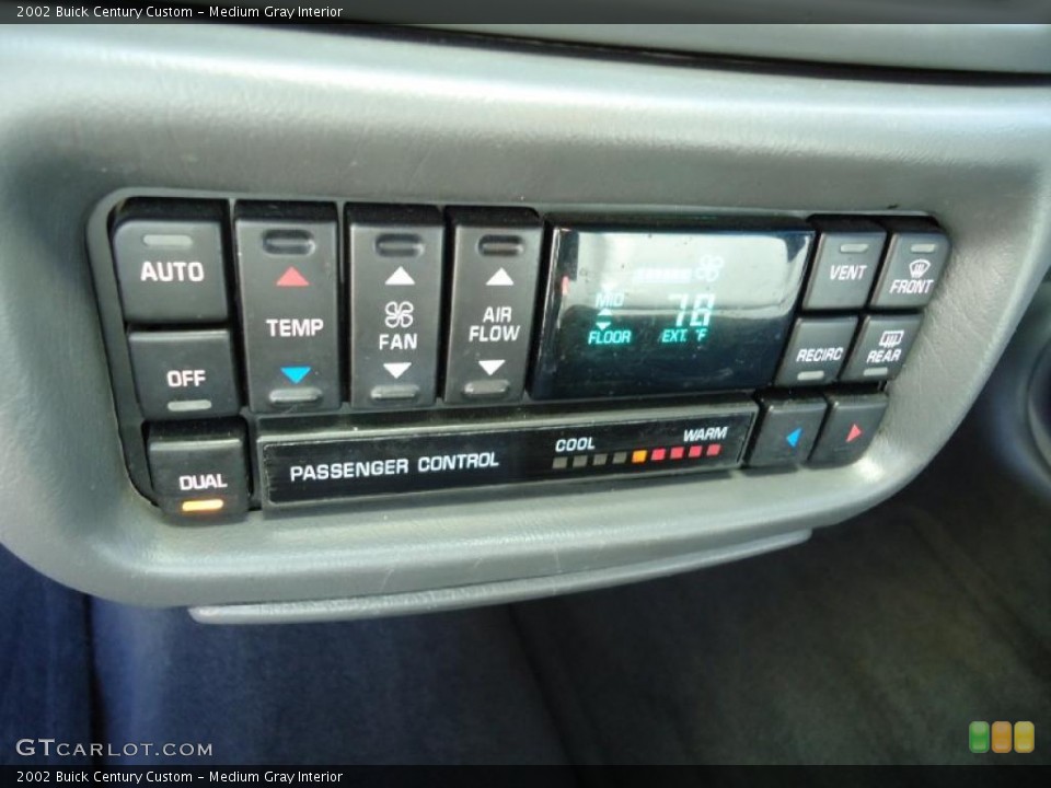 Medium Gray Interior Controls for the 2002 Buick Century Custom #39548846