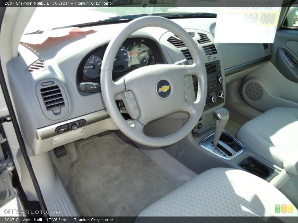 Titanium Gray Interior Prime Interior for the 2007 Chevrolet Malibu LT V6 Sedan #39555859