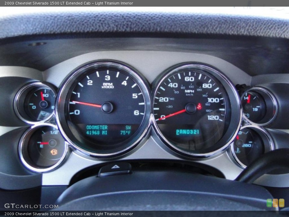 Light Titanium Interior Gauges for the 2009 Chevrolet Silverado 1500 LT Extended Cab #39559703