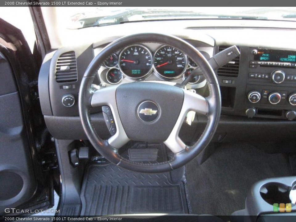 Ebony Interior Steering Wheel for the 2008 Chevrolet Silverado 1500 LT Extended Cab #39559803