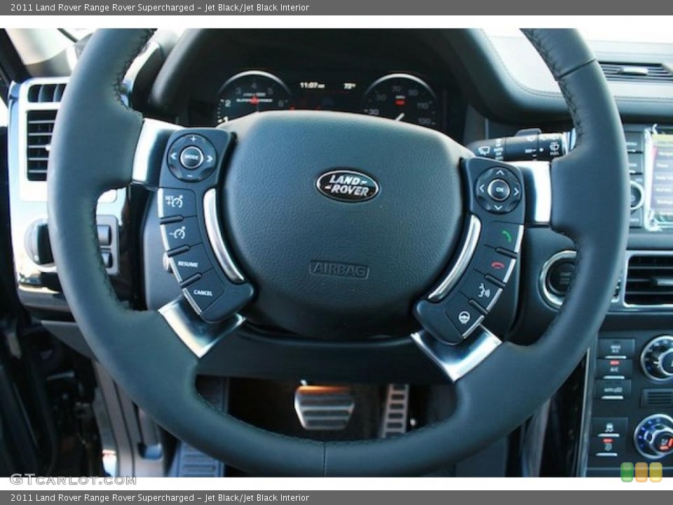 Jet Black/Jet Black Interior Steering Wheel for the 2011 Land Rover Range Rover Supercharged #39567034