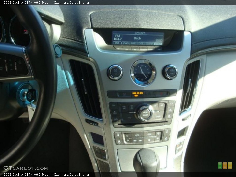 Cashmere/Cocoa Interior Controls for the 2008 Cadillac CTS 4 AWD Sedan #39580981