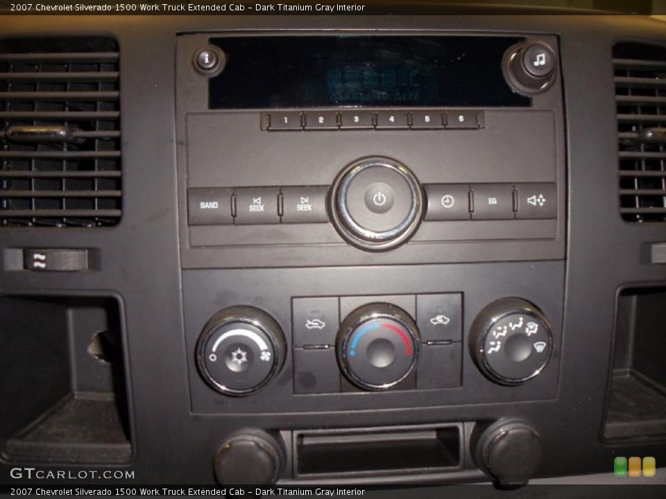 Dark Titanium Gray Interior Controls for the 2007 Chevrolet Silverado 1500 Work Truck Extended Cab #39582453