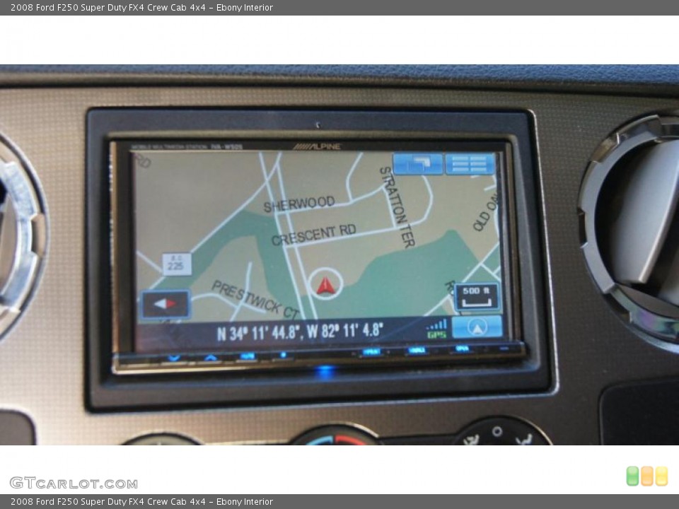 Ebony Interior Navigation for the 2008 Ford F250 Super Duty FX4 Crew Cab 4x4 #39583429