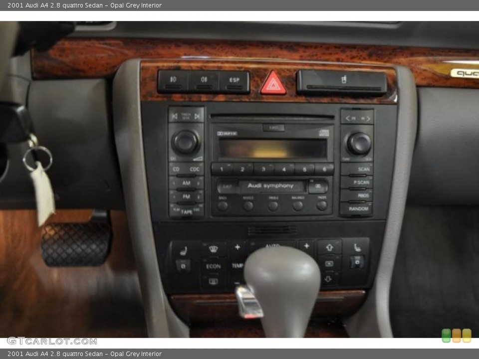 Opal Grey Interior Controls for the 2001 Audi A4 2.8 quattro Sedan #39584529