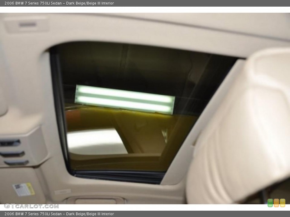 Dark Beige/Beige III Interior Sunroof for the 2006 BMW 7 Series 750Li Sedan #39586793
