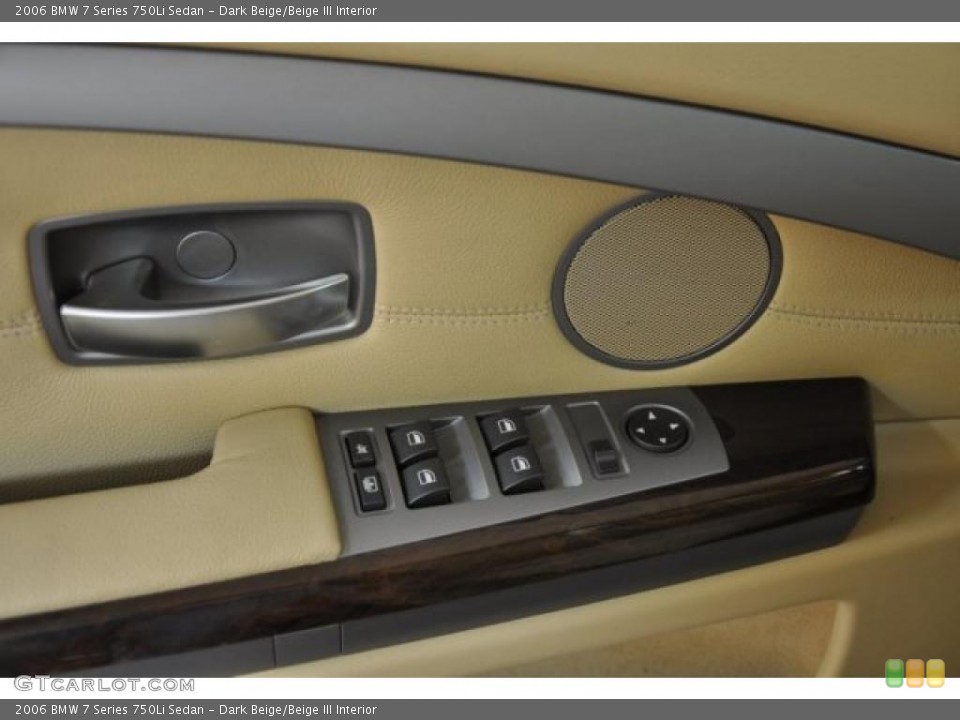 Dark Beige/Beige III Interior Controls for the 2006 BMW 7 Series 750Li Sedan #39586805