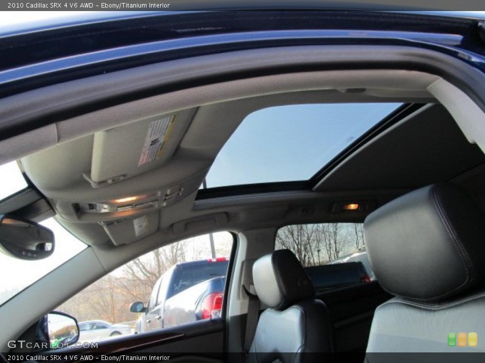 Ebony/Titanium Interior Sunroof for the 2010 Cadillac SRX 4 V6 AWD #39595007