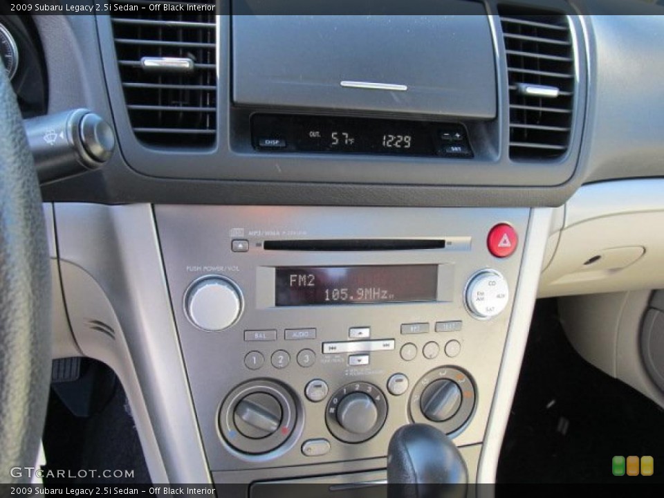 Off Black Interior Controls for the 2009 Subaru Legacy 2.5i Sedan #39595951