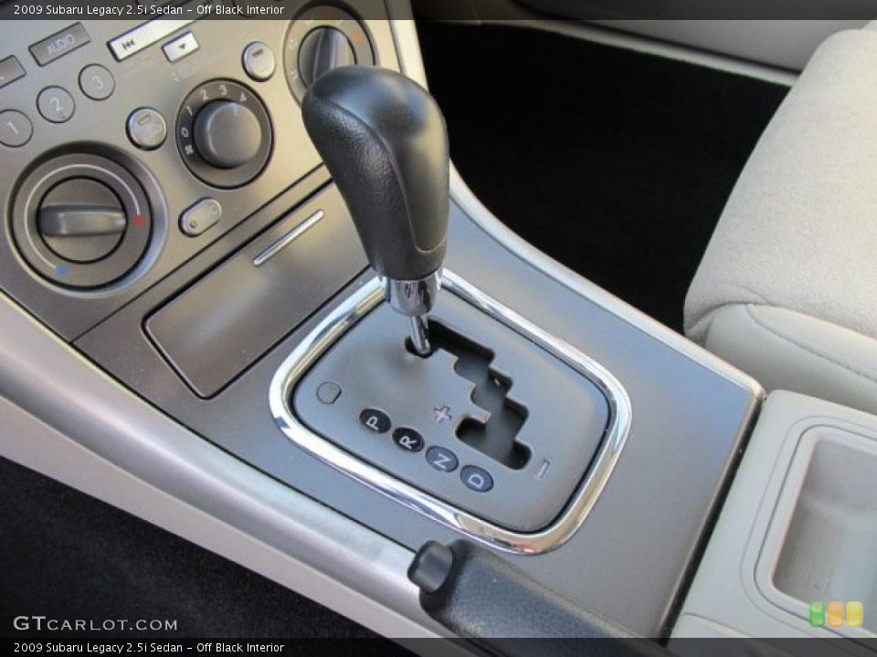 Off Black Interior Transmission for the 2009 Subaru Legacy 2.5i Sedan #39595963
