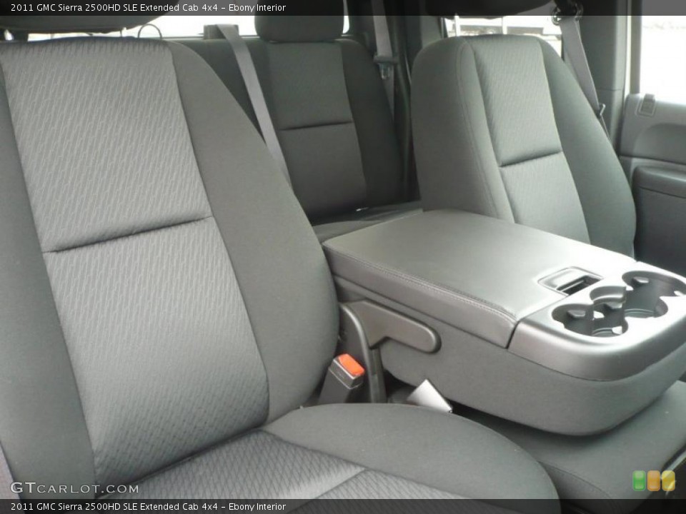 Ebony Interior Photo for the 2011 GMC Sierra 2500HD SLE Extended Cab 4x4 #39596223