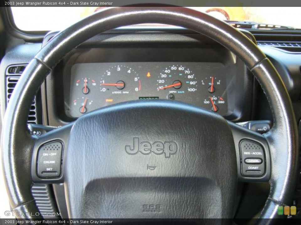 Dark Slate Gray Interior Steering Wheel for the 2003 Jeep Wrangler Rubicon 4x4 #39599149