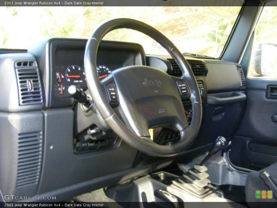 Dark Slate Gray Interior Dashboard for the 2003 Jeep Wrangler Rubicon 4x4 #39599197