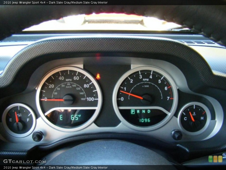 Dark Slate Gray/Medium Slate Gray Interior Gauges for the 2010 Jeep Wrangler Sport 4x4 #39599517