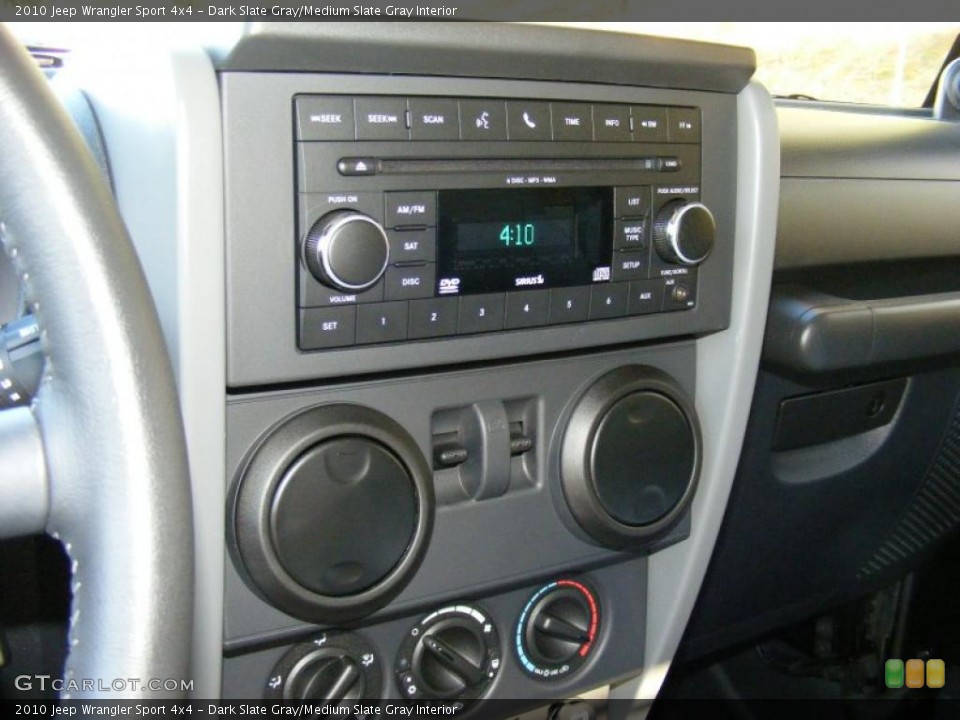 Dark Slate Gray/Medium Slate Gray Interior Controls for the 2010 Jeep Wrangler Sport 4x4 #39599549