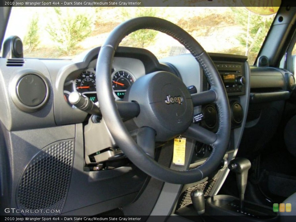 Dark Slate Gray/Medium Slate Gray Interior Steering Wheel for the 2010 Jeep Wrangler Sport 4x4 #39599577