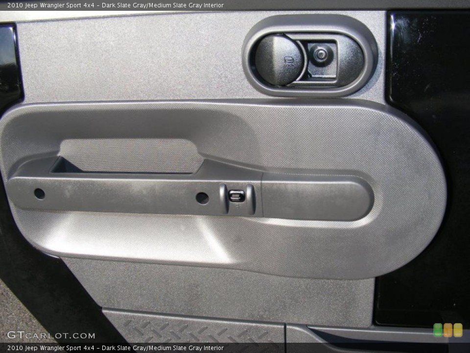 Dark Slate Gray/Medium Slate Gray Interior Door Panel for the 2010 Jeep Wrangler Sport 4x4 #39599757