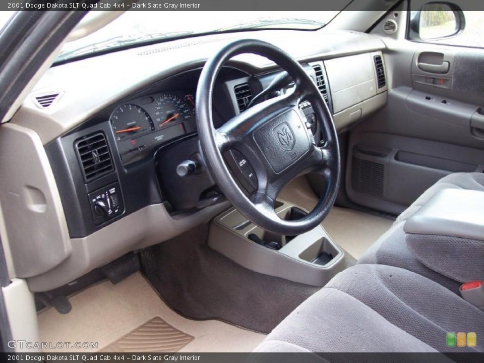 Dark Slate Gray Interior Photo for the 2001 Dodge Dakota SLT Quad Cab 4x4 #39600541