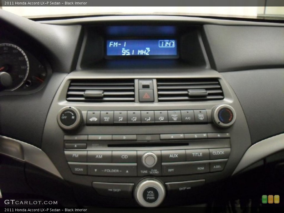 Black Interior Controls for the 2011 Honda Accord LX-P Sedan #39604929