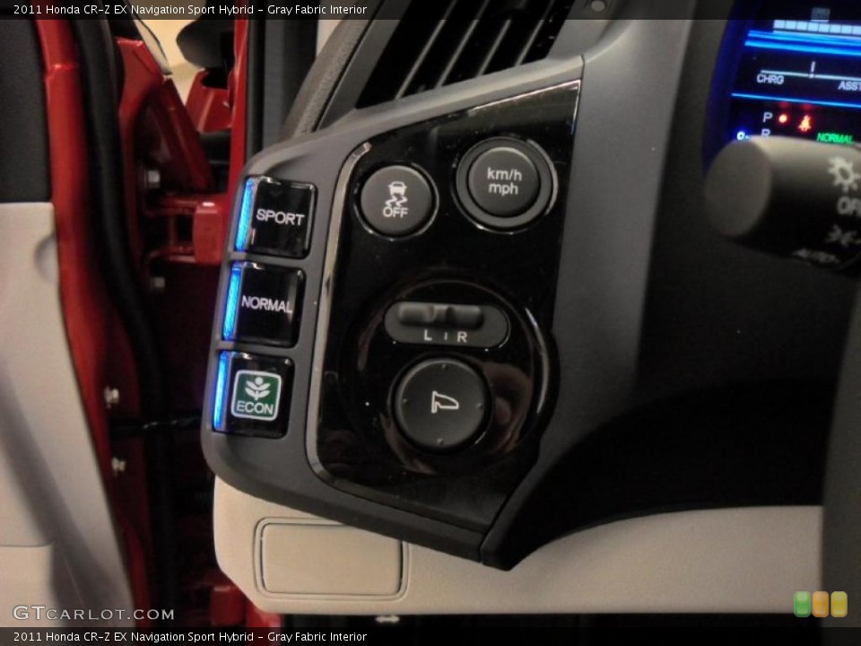 Gray Fabric Interior Controls for the 2011 Honda CR-Z EX Navigation Sport Hybrid #39607253