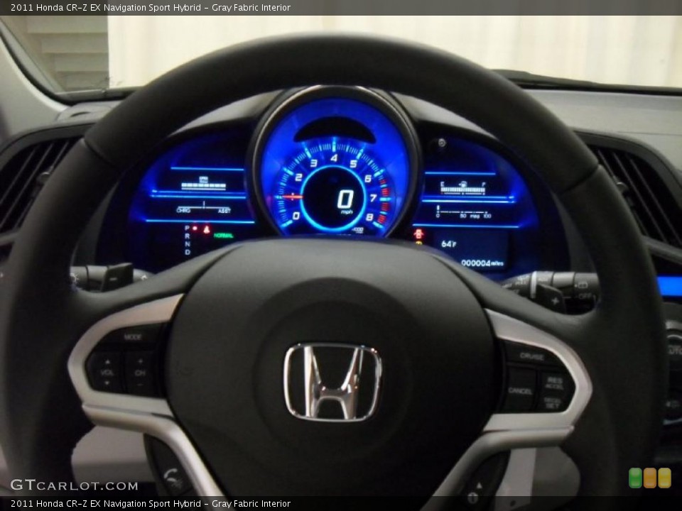 Gray Fabric Interior Steering Wheel for the 2011 Honda CR-Z EX Navigation Sport Hybrid #39607361