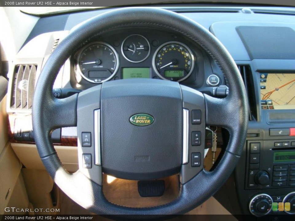 Alpaca Beige Interior Steering Wheel for the 2008 Land Rover LR2 HSE #39611453