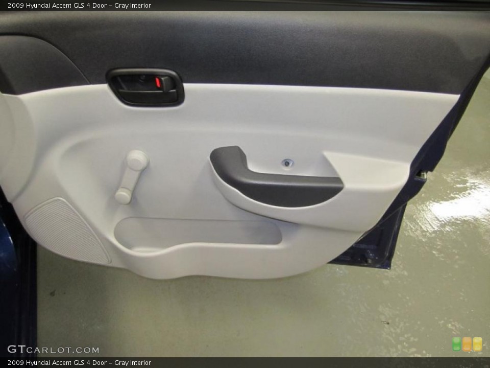 Gray Interior Door Panel for the 2009 Hyundai Accent GLS 4 Door #39614077