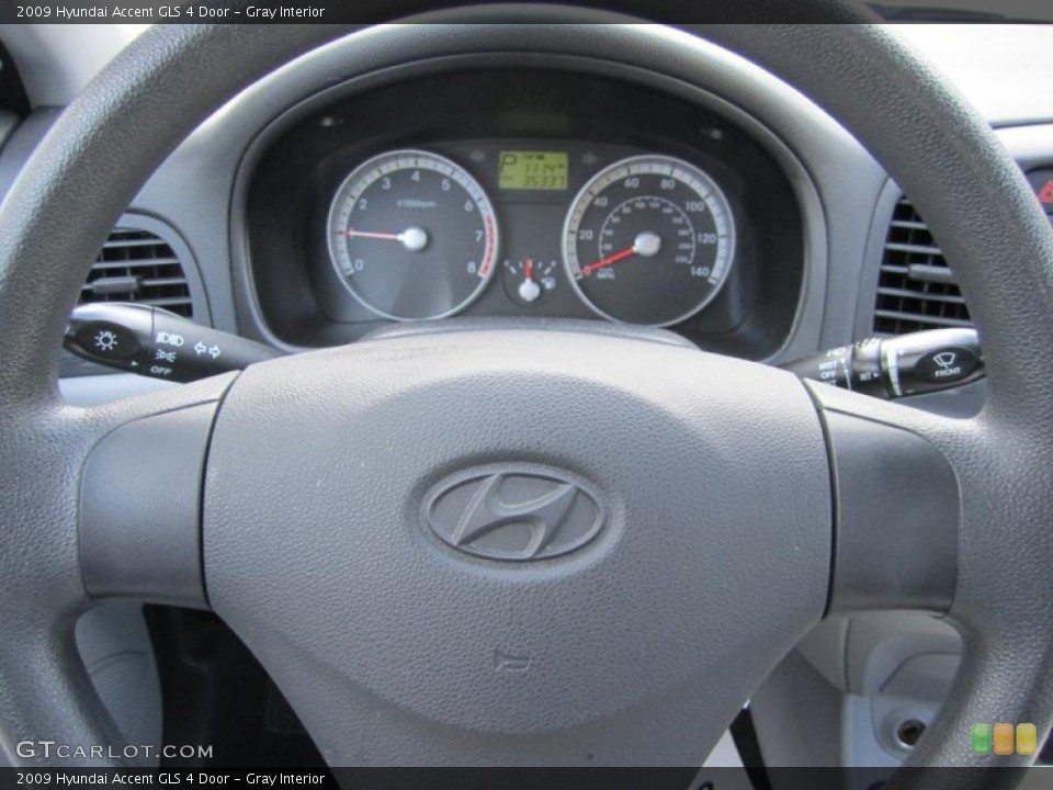 Gray Interior Steering Wheel for the 2009 Hyundai Accent GLS 4 Door #39614581