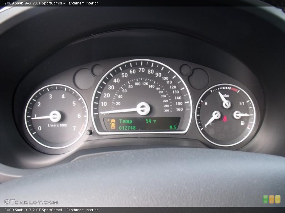 Parchment Interior Gauges for the 2009 Saab 9-3 2.0T SportCombi #39627974