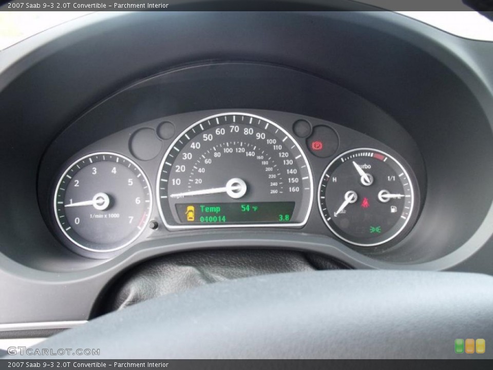 Parchment Interior Gauges for the 2007 Saab 9-3 2.0T Convertible #39628550