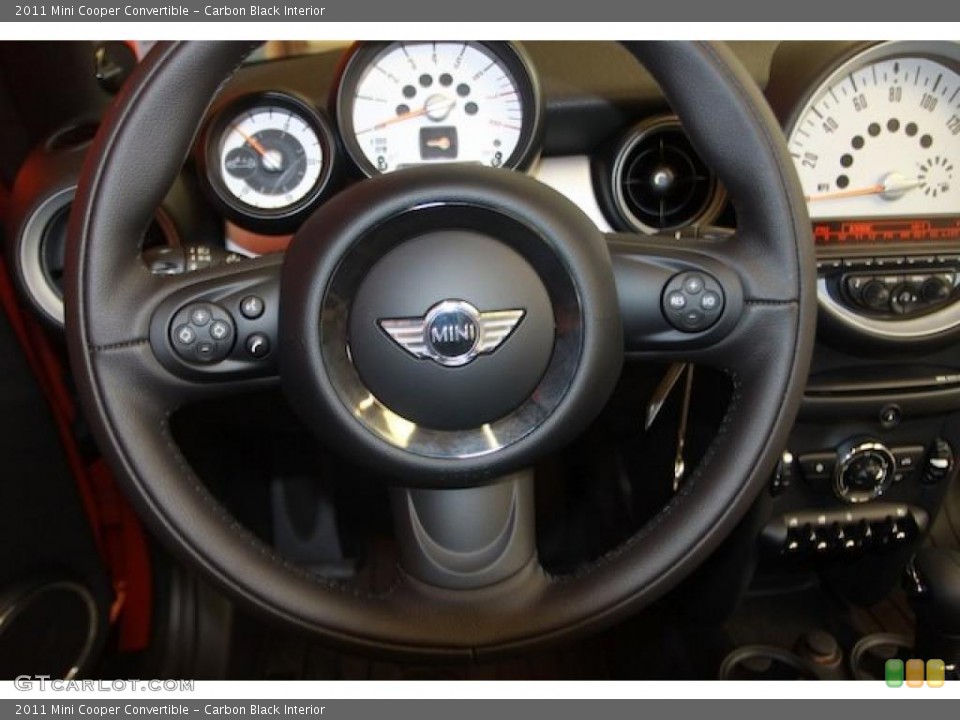 Carbon Black Interior Steering Wheel for the 2011 Mini Cooper Convertible #39635574