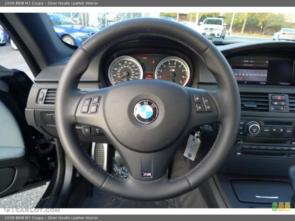 Silver Novillo Leather Interior Dashboard for the 2008 BMW M3 Coupe #39635826