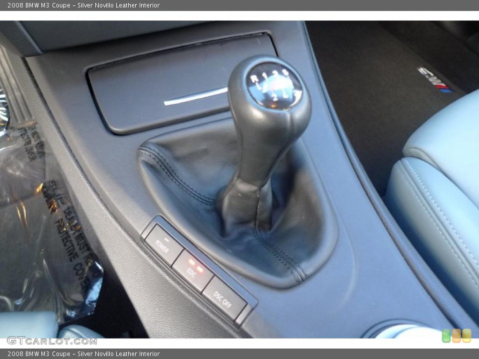 Silver Novillo Leather Interior Transmission for the 2008 BMW M3 Coupe #39635902