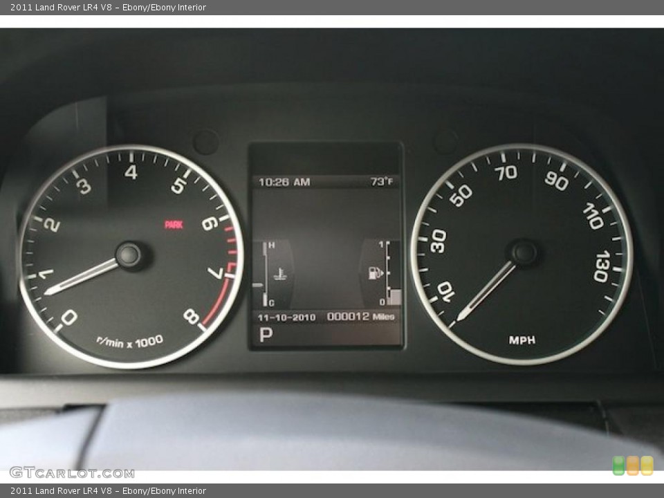 Ebony/Ebony Interior Gauges for the 2011 Land Rover LR4 V8 #39636050