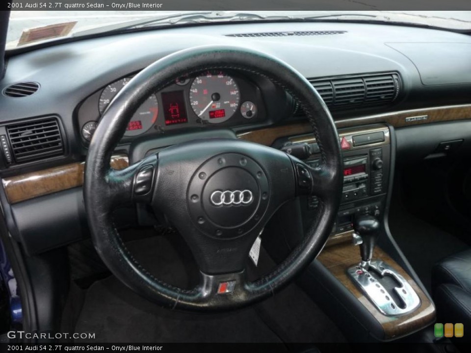 Onyx/Blue Interior Dashboard for the 2001 Audi S4 2.7T quattro Sedan #39637150