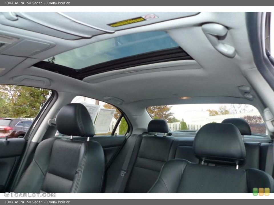 Ebony Interior Sunroof for the 2004 Acura TSX Sedan #39637606