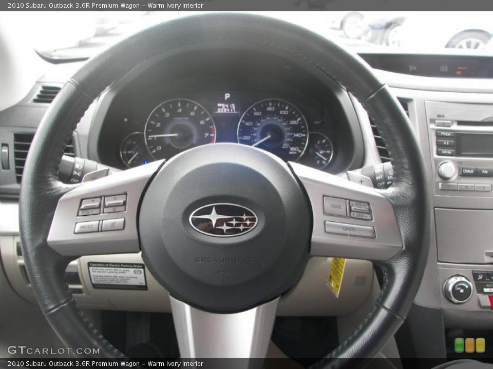 Warm Ivory Interior Steering Wheel for the 2010 Subaru Outback 3.6R Premium Wagon #39638817