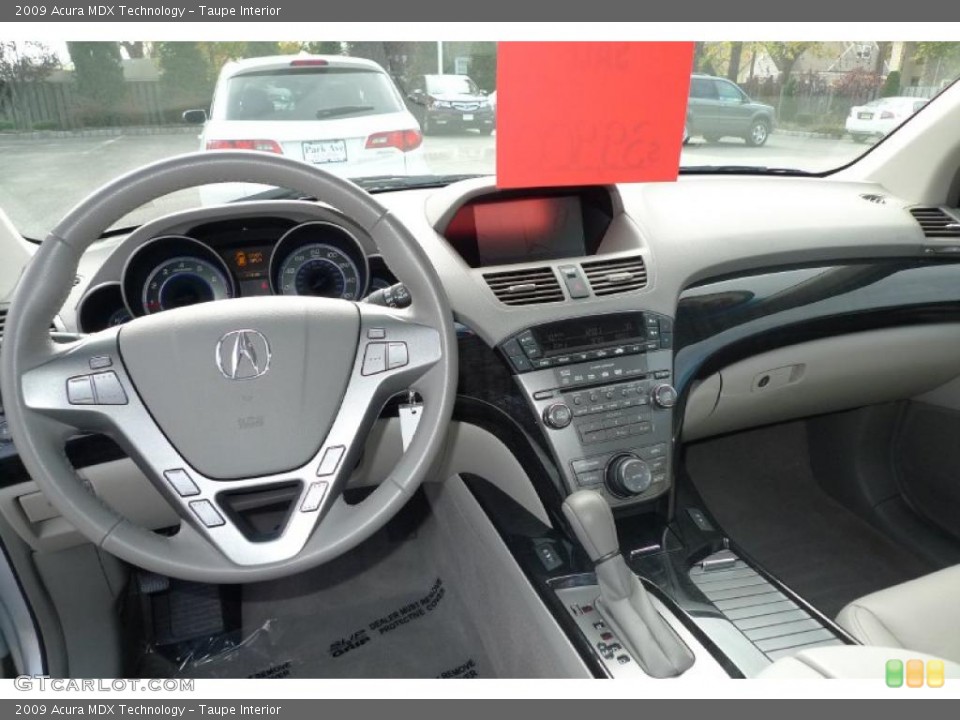 Taupe Interior Dashboard for the 2009 Acura MDX Technology #39639415