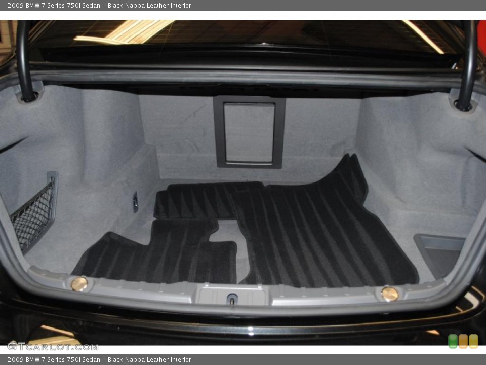 Black Nappa Leather Interior Trunk for the 2009 BMW 7 Series 750i Sedan #39644795