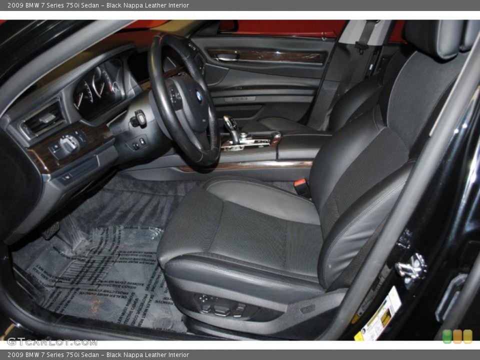 Black Nappa Leather Interior Photo for the 2009 BMW 7 Series 750i Sedan #39644879