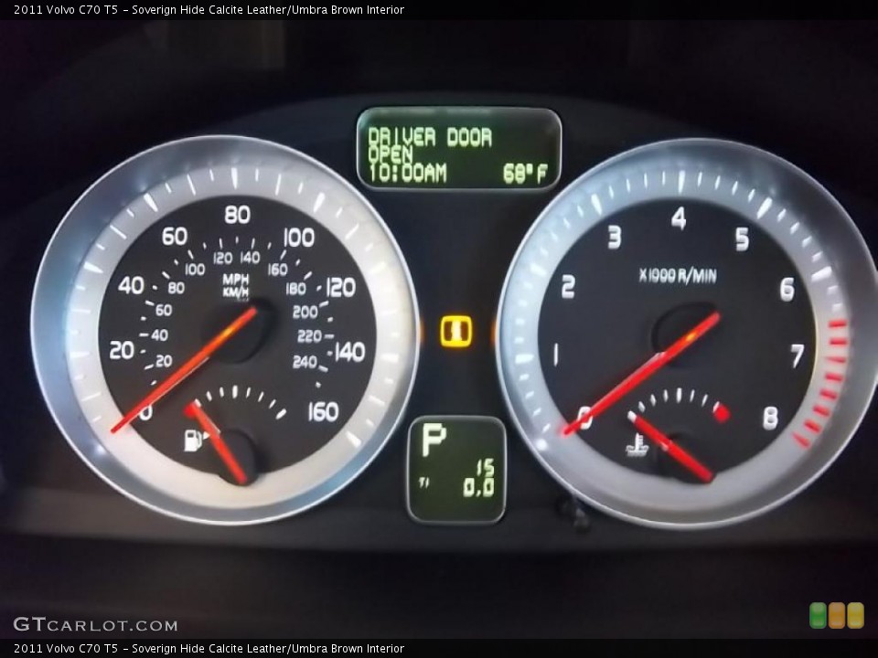 Soverign Hide Calcite Leather/Umbra Brown Interior Gauges for the 2011 Volvo C70 T5 #39647116