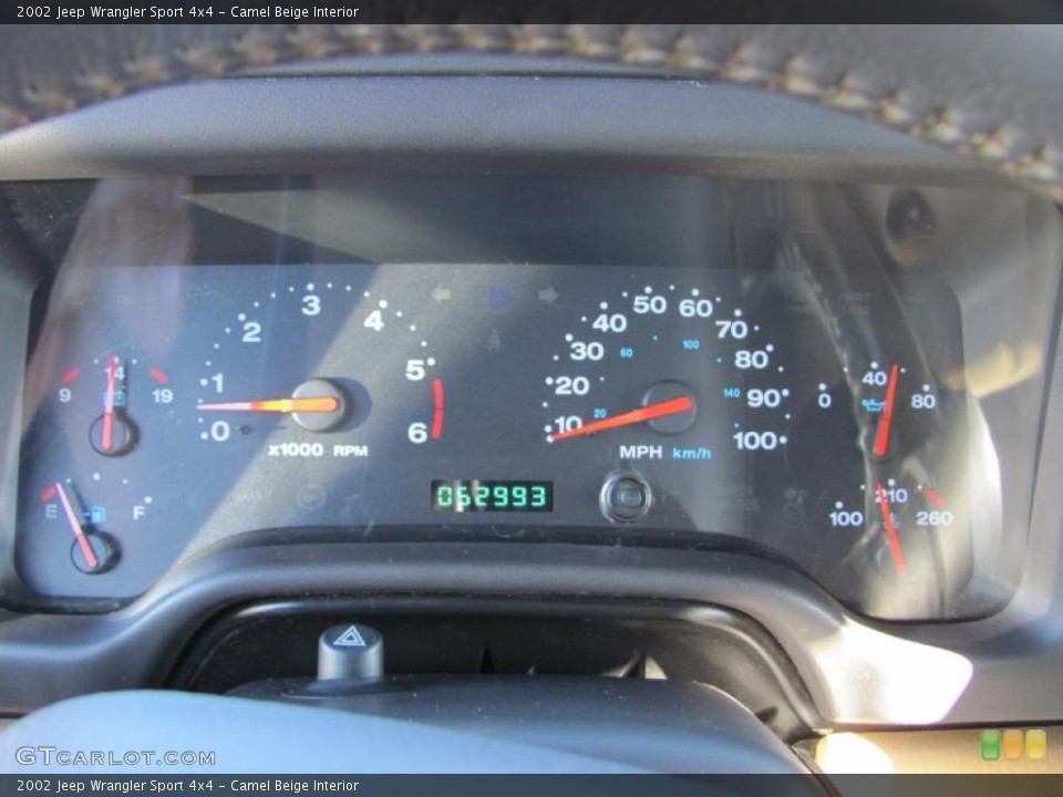 Camel Beige Interior Gauges for the 2002 Jeep Wrangler Sport 4x4 #39648788